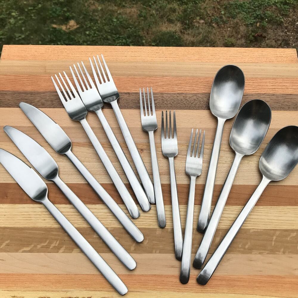 12-piece IKEA Stainless DATA Carl-Gustaf Jahnsson Satin Silverware, pre-owned